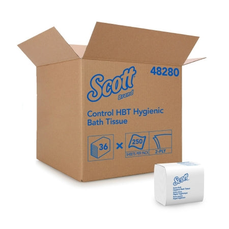 48280 Scott Control HBT Standard Size 2-Ply Folded Toilet Tissue by Kimberly-Clark
