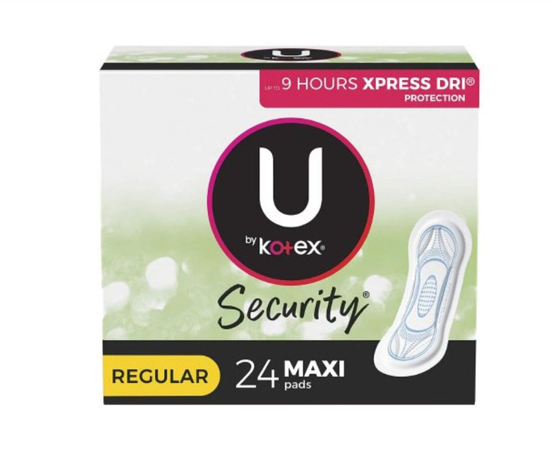 U by Kotex® Security® Maxi Feminine Pad, Regular Absorbency