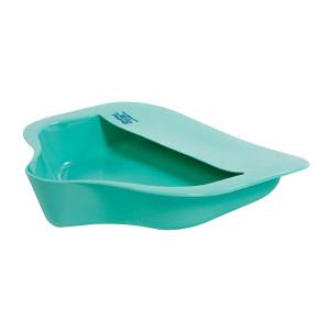 Alimed Bariatric Bed Pan with Anti-Splash 15" L x 14-1/4" W x 3" H, Mint Green, Plastic