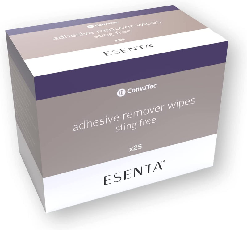 ConvaTec ESENTA Adhesive Remover Wipes for Around Stomas and Wounds, Sting Free, Alcohol Free