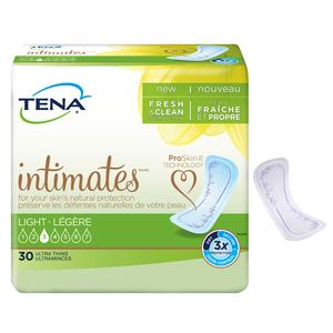 TENA® Intimates™ Ultra Thin Light Pads Regular, Female Disposable Bladder Control Pad, Regular 9 Inch Length, One Size Fits Most,  Light Absorbency