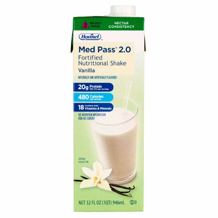 Med Pass® Reduced Sugar Oral Supplement, 32 oz. Carton, Vanilla, Ready To Use