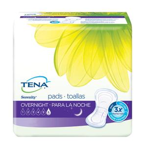TENA® Intimates™ Overnight Female Disposable Bladder Control Pad, 16 Inch Length, One Size Fits Most, Heavy Absorbency