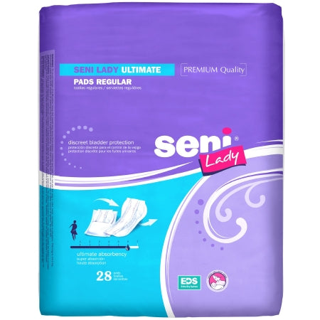 Seni® Lady Ultimate Female Disposable Bladder Control Pad, Heavy Absorbency, One Size Fits Most