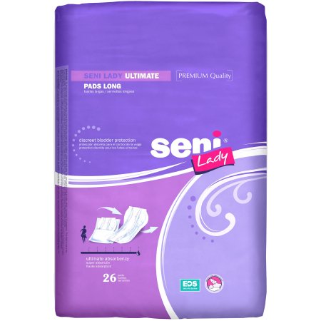 Seni® Lady Ultimate Female Disposable Bladder Control Pad, Heavy Absorbency, One Size Fits Most