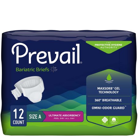 Prevail® Bariatric Unisex Disposable Incontinence Brief, Heavy Absorbency