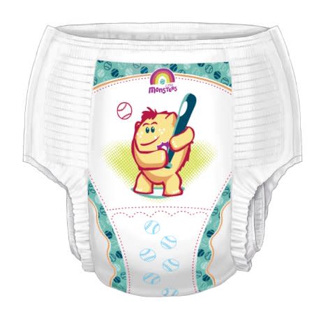 Curity™ Disposable Daytime / Overnight Boys Training Pants, Pull On with Tear Away Seams, Little Monsters Print, Heavy Absorbency