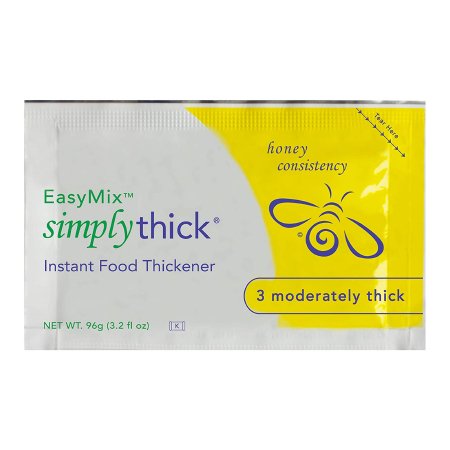 SimplyThick® Easy Mix Unflavored Food and Beverage Thickener, 96 gram Individual Packet, Honey Consistency