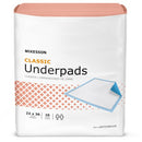 McKesson Classic Unisex Disposable Fluff / Polymer Underpad, Light Absorbency