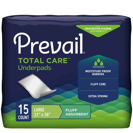 Prevail® Fluff Underpad, 23 X 36 Inch, Light Absorbency