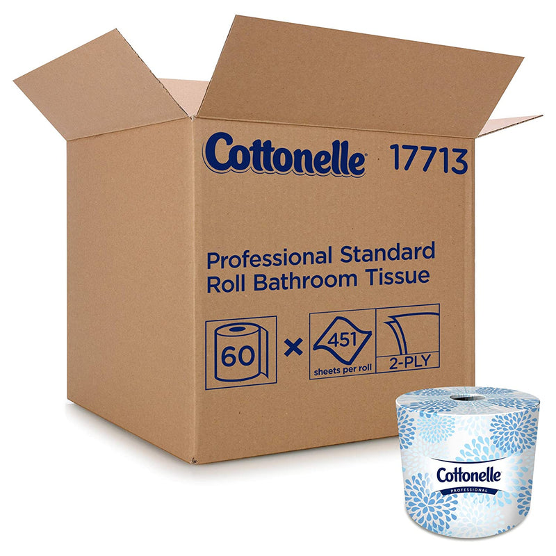 17713 Kleenex Cottonelle Professional Standard Size 2-Ply Cored Roll Toilet Tissue by Kimberly-Clark