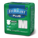 Unisex Adult Incontinence Brief FitRight™ Plus Disposable Moderate Absorbency