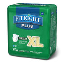 Unisex Adult Incontinence Brief FitRight™ Plus Disposable Moderate Absorbency