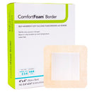 Dermarite ComfortFoam Border Foam Wound Dressing with Soft Silicone Adhesive, 4" x 4" (00317E)