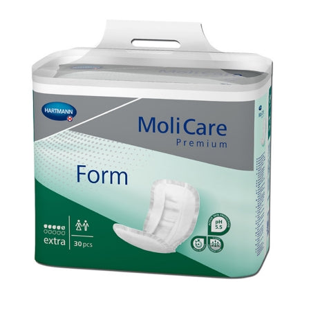 MoliCare® Premium Form Extra Unisex Disposable Contoured Bladder Control Pad, 11-1/2 X 24-1/2 Inch, One Size Fits Most, Moderate Absorbency