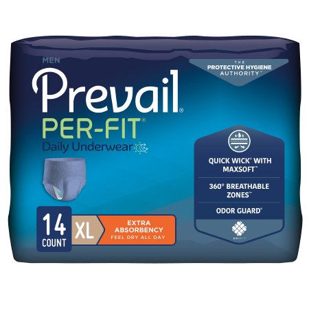Prevail Per-Fit Men Disposable Absorbent Underwear Moderate Absorbency