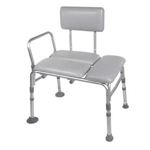 Drive Medical Knock Down Padded Transfer Bench, Aluminum