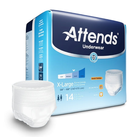 Attends® Unisex Disposable Absorbent Underwear, Pull On Brief, Moderate Absorbency