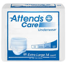 Attends® Care Unisex Disposable Absorbent Underwear, Pull On Briefs, Moderate Absorbency