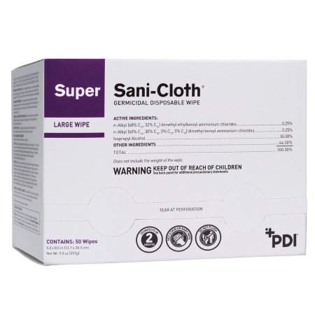 Super Sani-Cloth Surface Disinfectant Wipe, Individual Packet