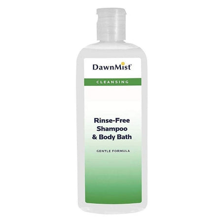 DawnMist® Rinse-Free Shampoo and Body Wash, Scented, Flip Top Bottle