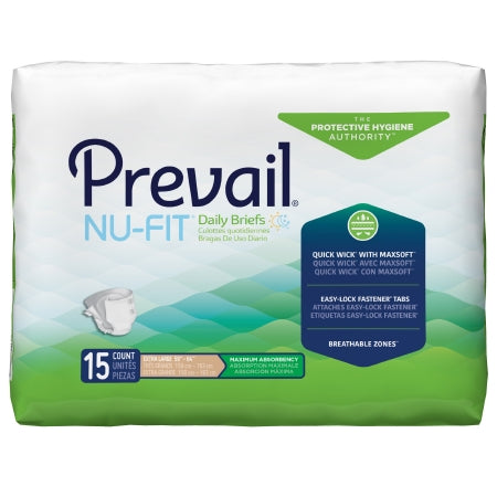 Prevail® Nu-Fit® Unisex Disposable Breathable Incontinence Brief, Heavy Absorbency