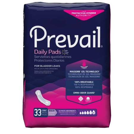 Prevail® Daily Pads Ultimate Female Disposable Bladder Control Pad