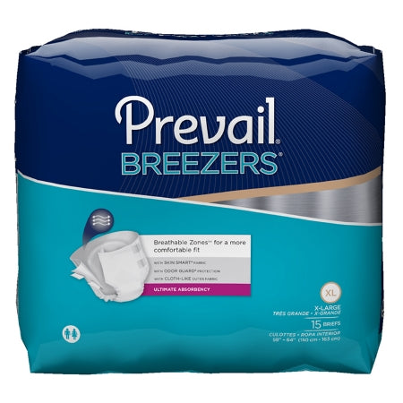 Prevail® Breezers® Unisex Disposable Incontinence Brief, Heavy Absorbency
