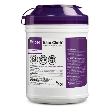 Super Sani-Cloth Surface Disinfectant Cleaner, 160 Count Canister