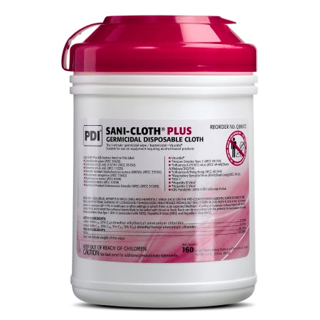 Sani-Cloth Plus Surface Disinfectant Cleaner, 160 Count Canister