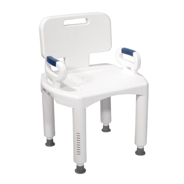 McKesson Premium Plastic Bath Chair With Back and Arms