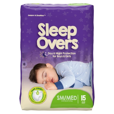 Cuties® Sleep Overs® Unisex Disposable Absorbent Underwear, Pull On with Tear Away Seams, Heavy Absorbency