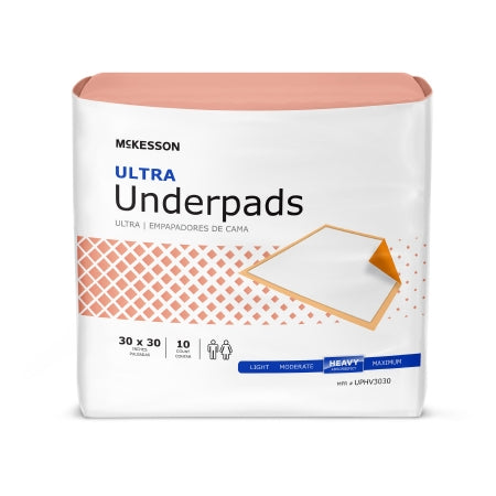 McKesson Ultra Disposable Underpad, Heavy Absorbency.
