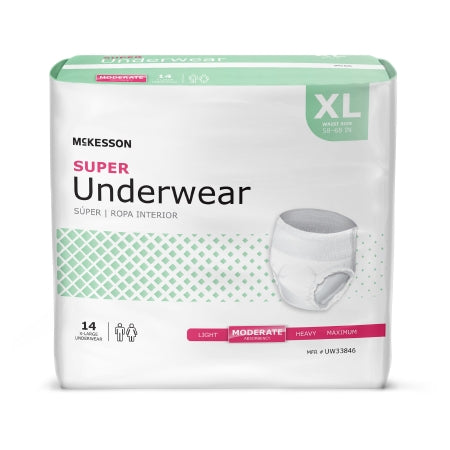 McKesson Unisex Disposable Pull On Absorbent Underwear, Moderate Absorbency