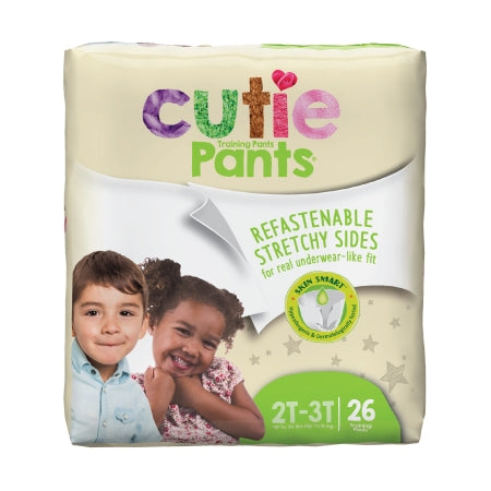 Cutie Pants® Unisex Disposable Daytime / Overnight Toddler Training Pants, Fun Graphics Print, Pull On with Tear Away Seams, Heavy Absorbency