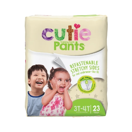 Cutie Pants® Unisex Disposable Daytime / Overnight Toddler Training Pants, Fun Graphics Print, Pull On with Tear Away Seams, Heavy Absorbency