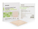 McKesson Lite Square Sterile Silicone Foam Dressing with Border, 6 x 6 Inch, Tan, 10/BX