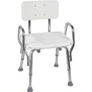 DMI Shower Chair With Backrest, Aluminum Frame