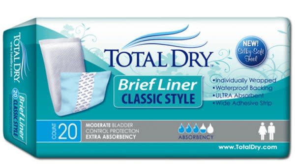 Total Dry® Unisex Bladder Control Pad, Medium, Moderate Absorbency