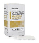 McKesson USP Type VII Gauze Sponge, 4 x 4 Inch, 200/PK