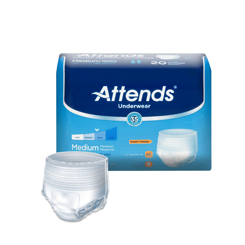 Attends® Unisex Disposable Absorbent Underwear, Moderate Absorbency