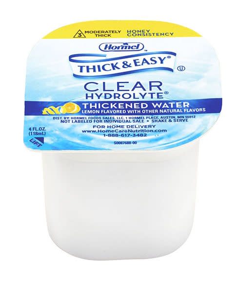 Thick & Easy® Hydrolyte® Ready to Use Thickened Water, 4 oz. Cup, Lemon Flavor