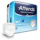 Attends® Bariatric Unisex Disposable Absorbent Underwear, 2X-Large, Pull On with Tear Away Seams, Moderate Absorbency