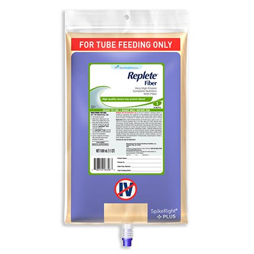 Replete® Fiber Tube Feeding Formula, Unflavored, 33.8 oz. Bag Ready to Hang