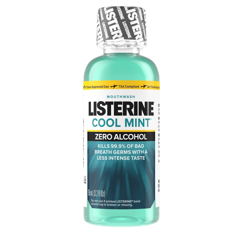 Listerine® Zero® Mouthwash, Clean Mint Flavor, 3.2 oz Bottle