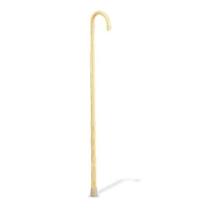 Medline Industries Guardian® Adult Basic Traditional Standard Handle Wooden Cane 37" L Adjustment, Classic Style, Natural Finish