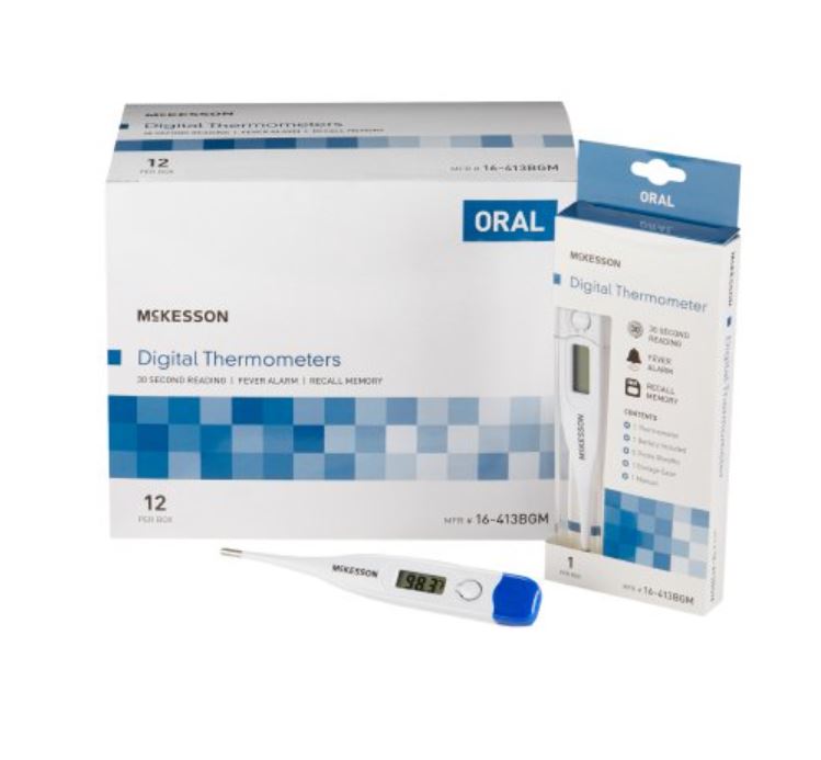 McKesson Digital Stick Thermometer Oral Probe Handheld