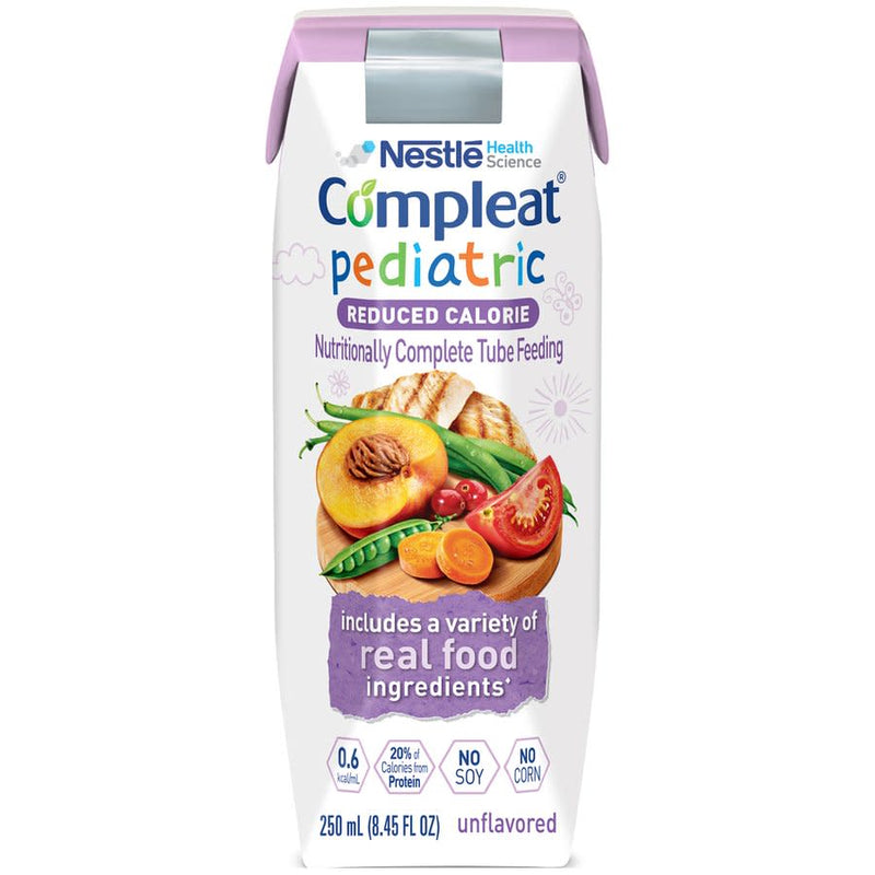 Compleat® Reduced Calorie Pediatric Tube Feeding Formula, Unflavored, 8.45 oz. Carton Ready to Use