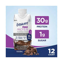 Oral Protein Supplement Ensure® Max Protein Nutrition Shake Milk Chocolate Flavor Ready to Use 11 oz. Carton