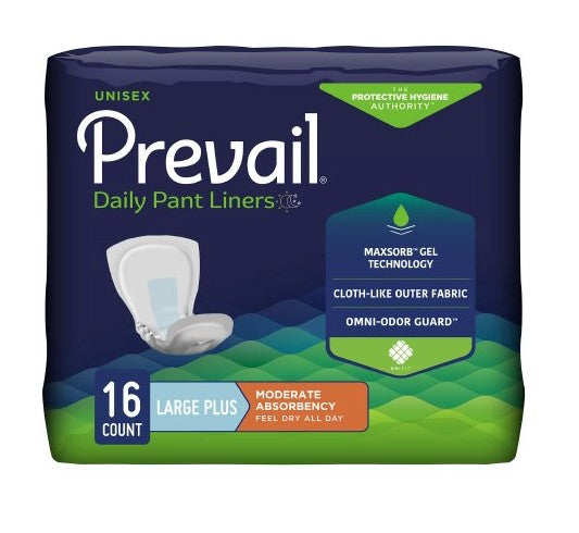 Prevail® Daily Pant Liners Unisex Disposable Bladder Control Pad, Moderate Absorbency